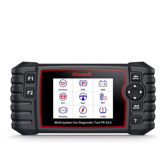 Máquina de diagnosis iCarsoft FR V2.0 para Peugeot, Citroën, Renault y Dacia con pantalla de 4 pulgadas