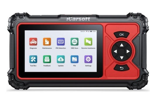 Máquina de diagnosis de camiones iCarsoft HD V4.0 con pantalla táctil de 5 pulgadas y adaptadores OBD-6, OBD-9 y CAT-9