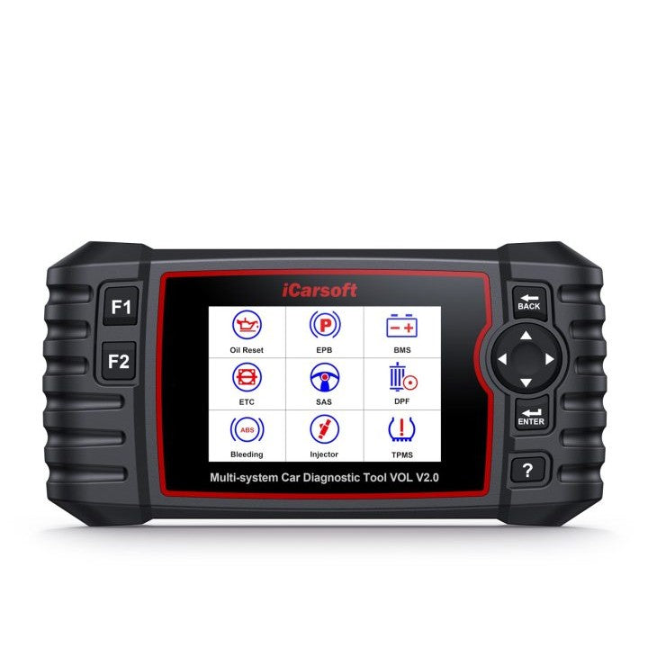 iCarsoft VOL V2.0, máquina de diagnosis para Volvo y Saab con pantalla de 4 pulgadas y botones